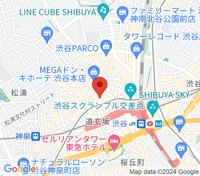 渋谷プレジャープレジャーの場所