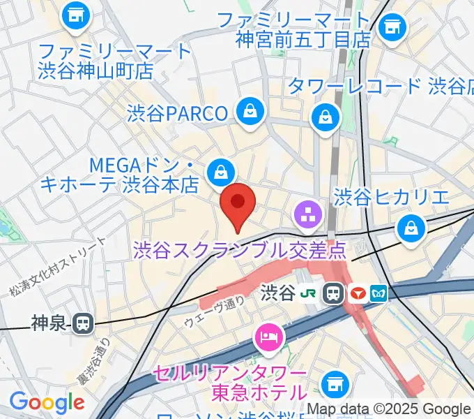 渋谷プレジャープレジャーの地図