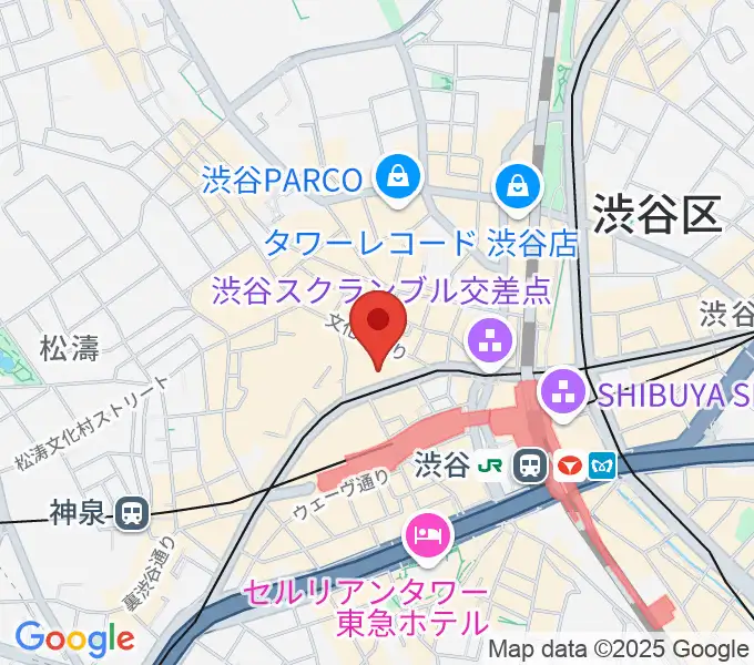 渋谷プレジャープレジャーの地図