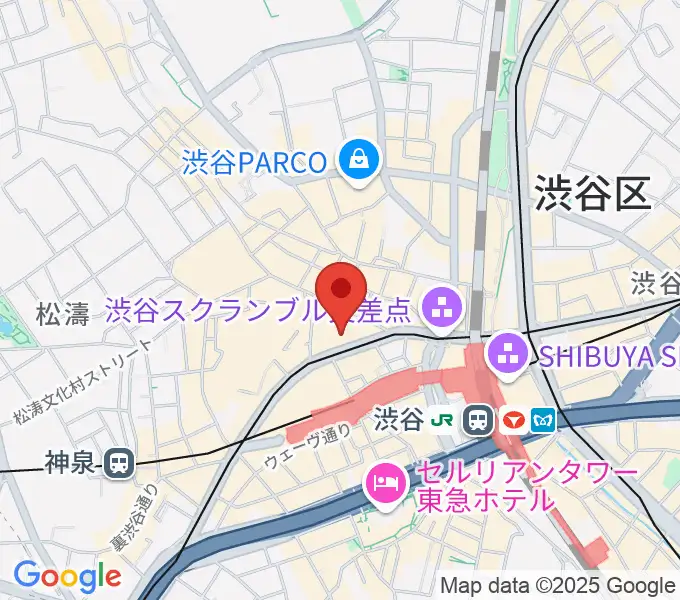 渋谷プレジャープレジャーの地図