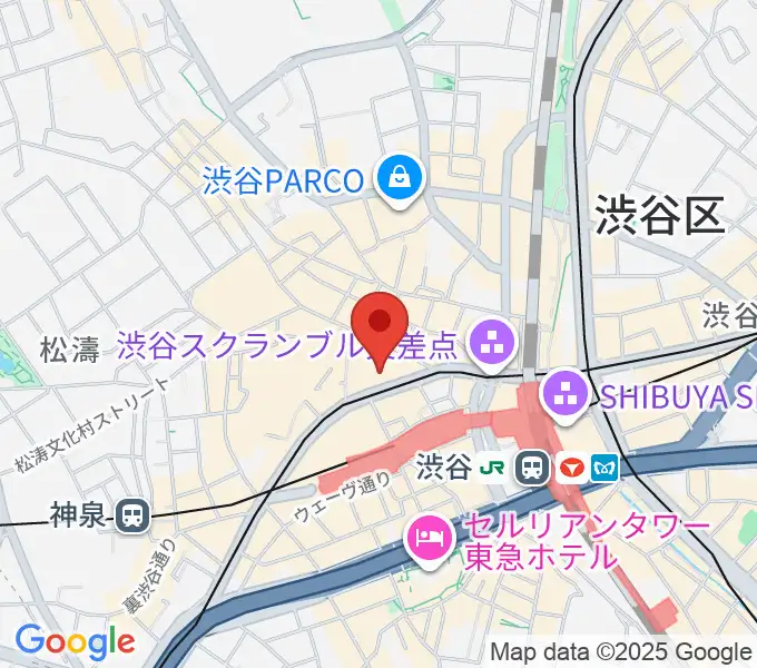 渋谷プレジャープレジャーの地図