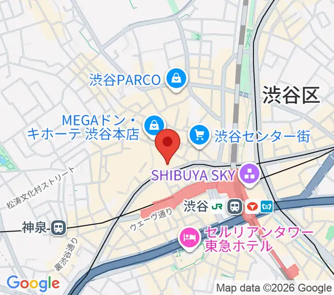 渋谷プレジャープレジャーの地図