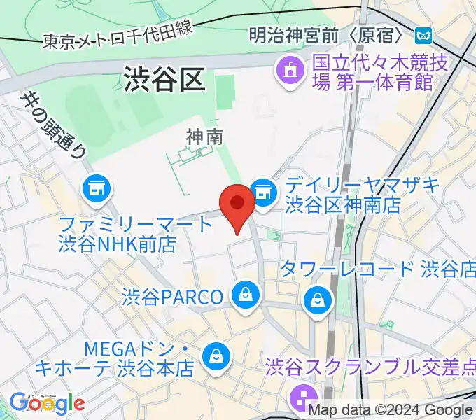 LINE CUBE SHIBUYAの地図