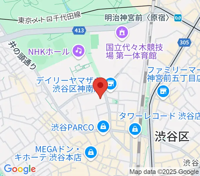 LINE CUBE SHIBUYAの地図