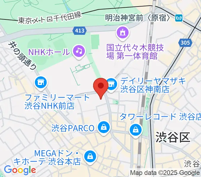 LINE CUBE SHIBUYAの地図