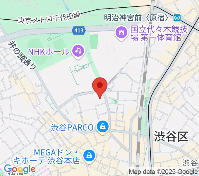 LINE CUBE SHIBUYAの地図