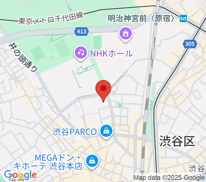 LINE CUBE SHIBUYAの地図