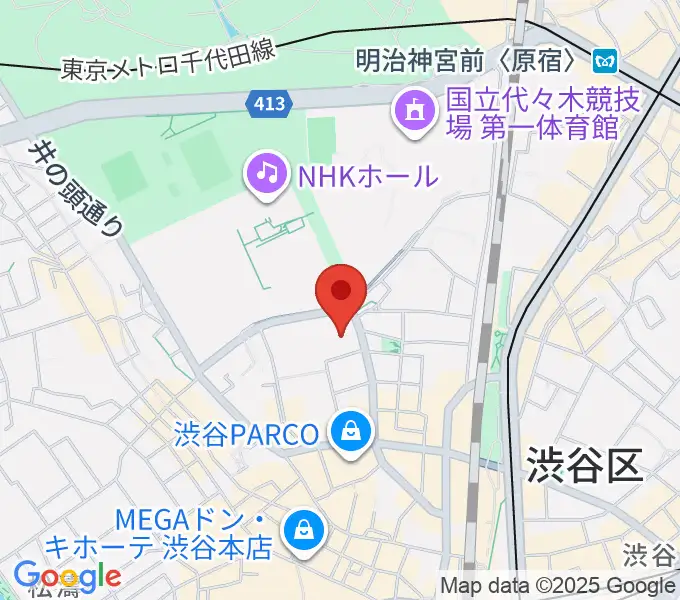 LINE CUBE SHIBUYAの地図