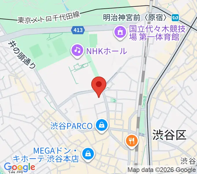 LINE CUBE SHIBUYAの地図