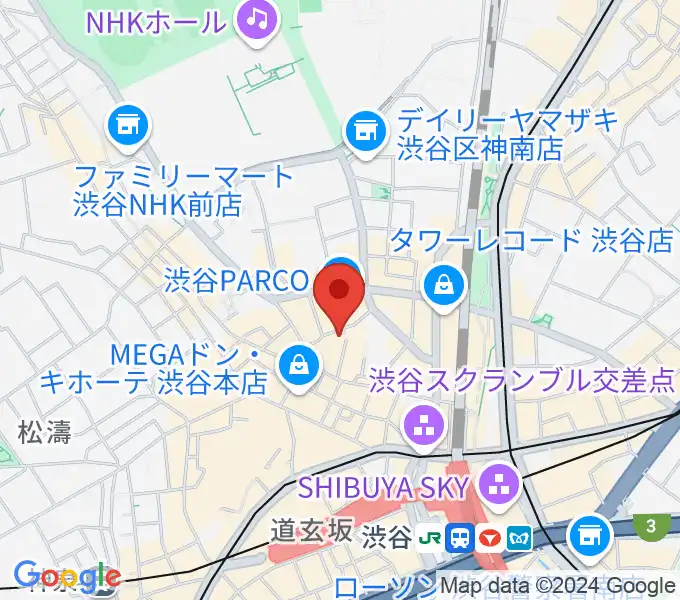 渋谷ＷＷＷ  WWW Xの地図