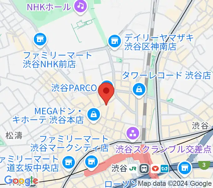 渋谷ＷＷＷ  WWW Xの地図