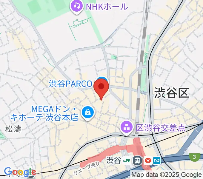 渋谷WWW WWW Xの地図
