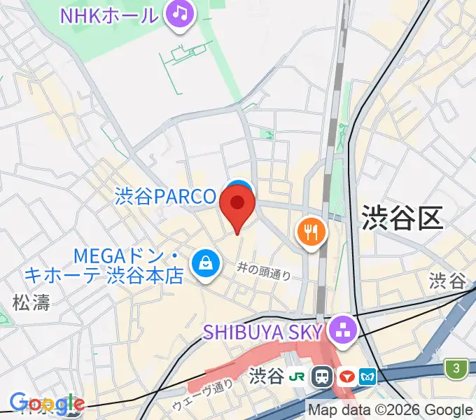 渋谷WWW WWW Xの地図