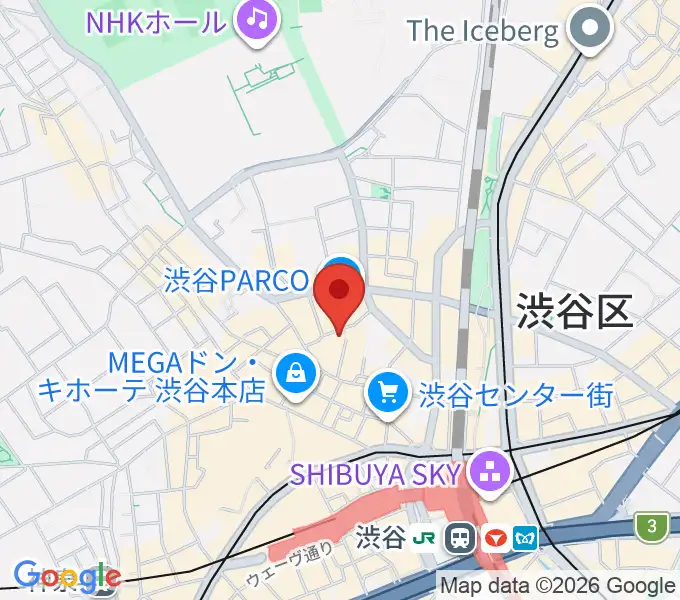 渋谷ＷＷＷ  WWW Xの地図