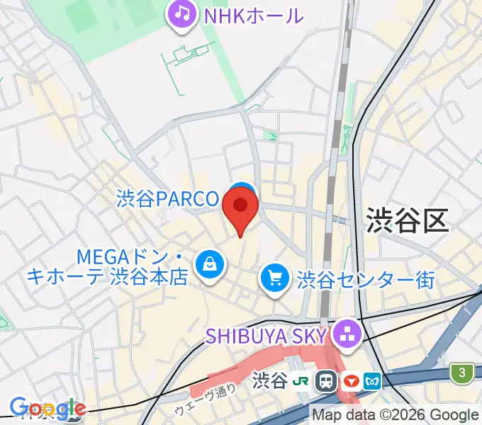 渋谷ＷＷＷ  WWW Xの地図