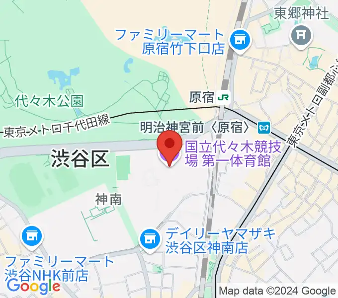 代々木第一体育館の地図