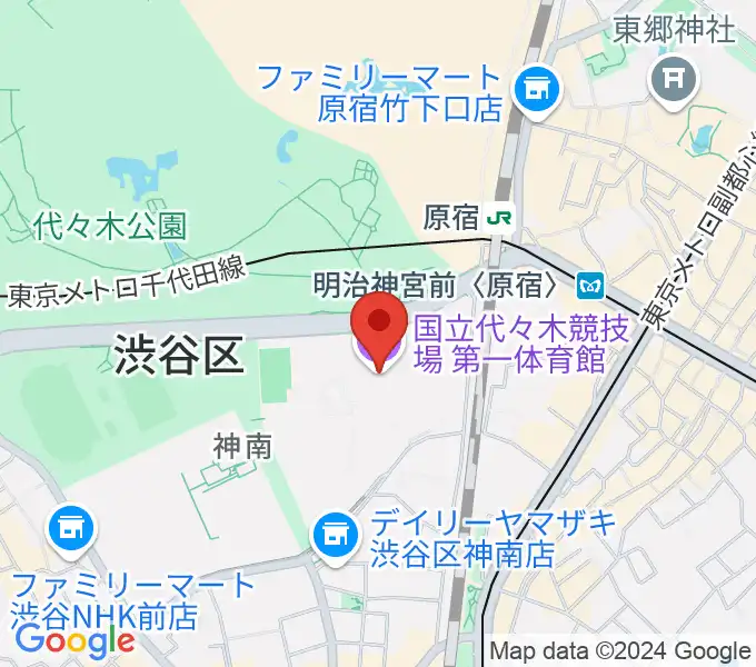 代々木第一体育館の地図