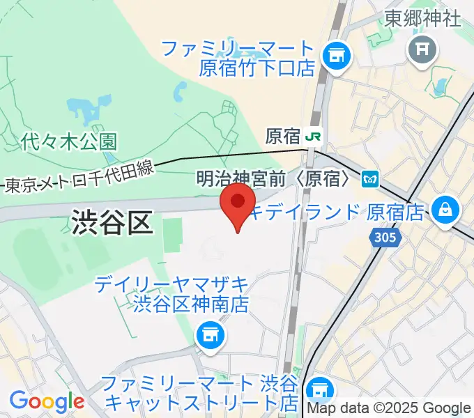 代々木第一体育館の地図