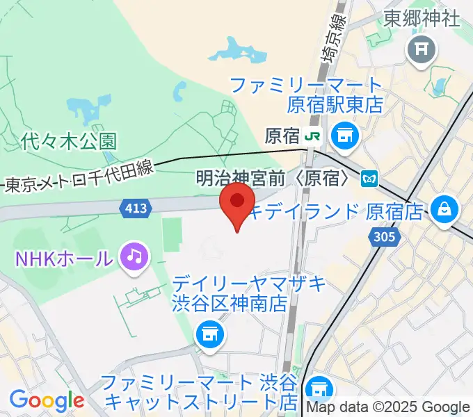 代々木第一体育館の地図