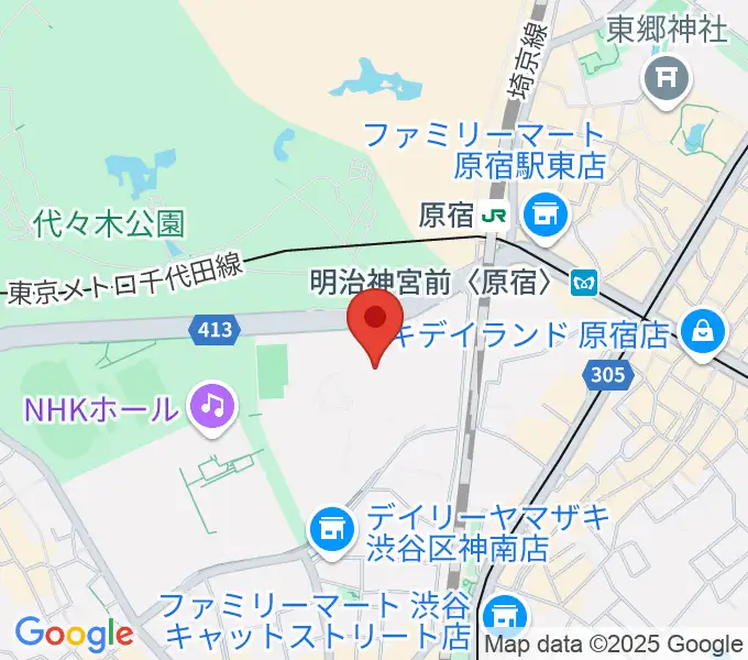 代々木第一体育館の地図