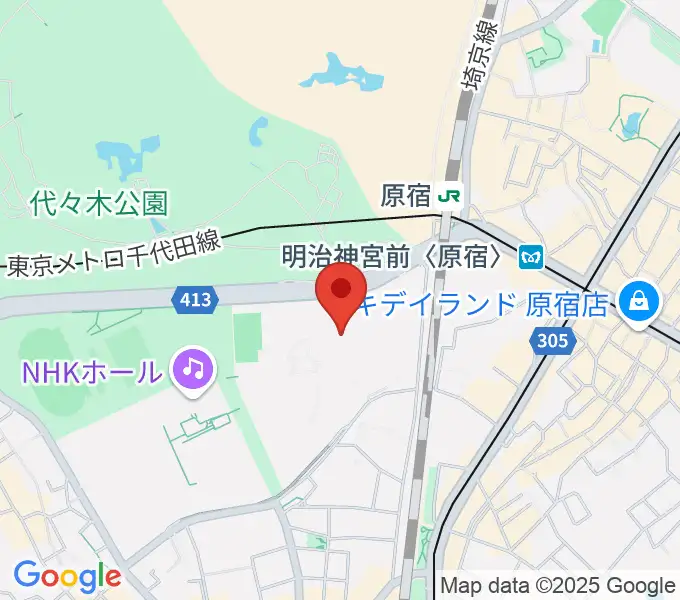 代々木第一体育館の地図