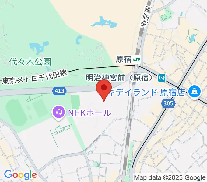 代々木第一体育館の地図