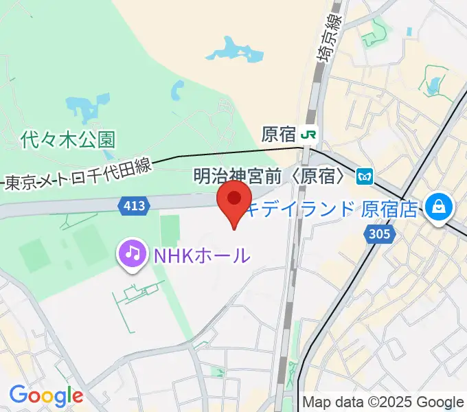 代々木第一体育館の地図