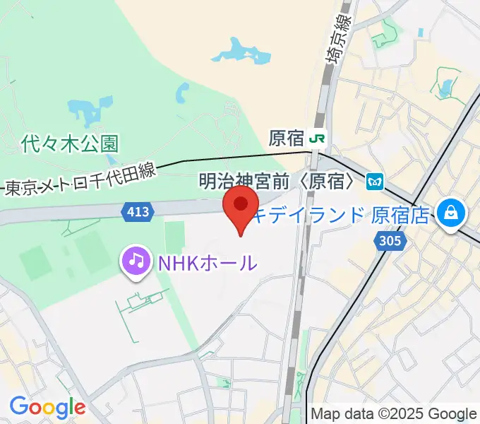 代々木第一体育館の地図