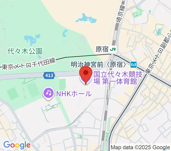 代々木第一体育館の地図