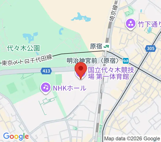 代々木第一体育館の地図