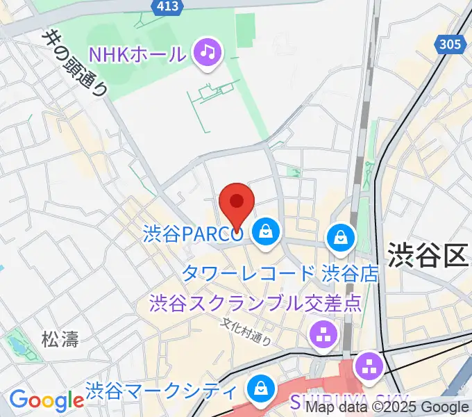 渋谷Milkywayの地図