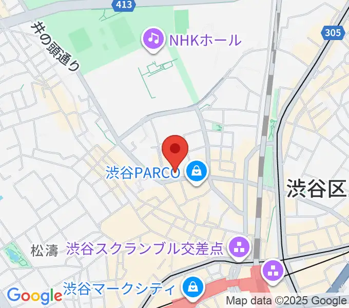 渋谷Milkywayの地図