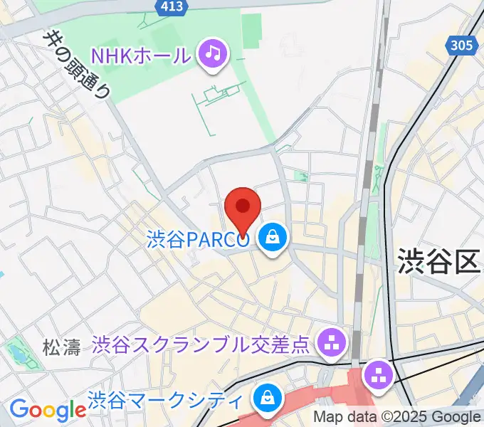 渋谷Milkywayの地図