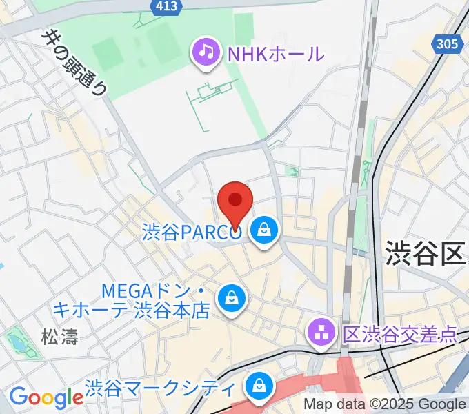 渋谷Milkywayの地図