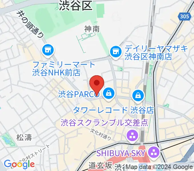 渋谷スターラウンジの地図