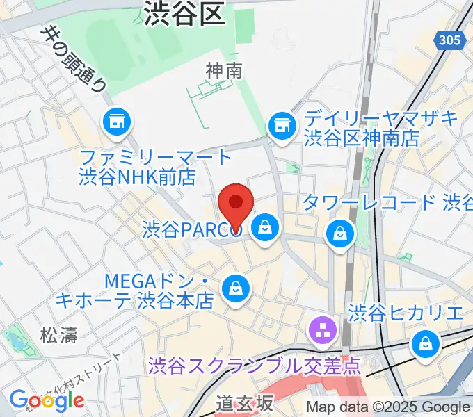 渋谷スターラウンジの地図