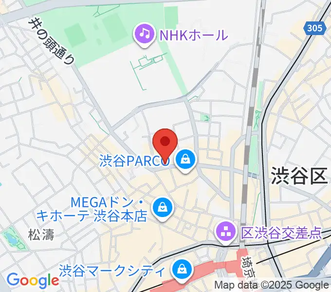 渋谷スターラウンジの地図
