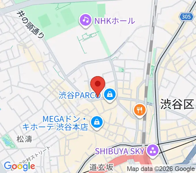 渋谷スターラウンジの地図