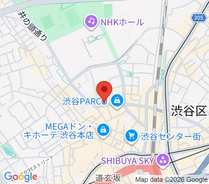 渋谷スターラウンジの地図