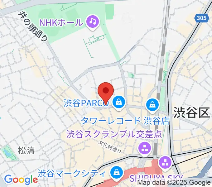 渋谷チェルシーホテルの地図