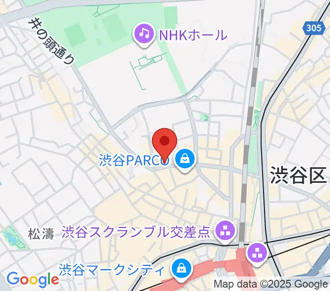 渋谷チェルシーホテルの地図