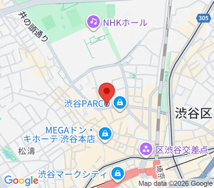渋谷チェルシーホテルの地図
