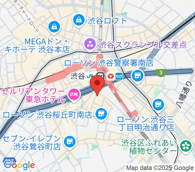 渋谷ルイードK2の地図