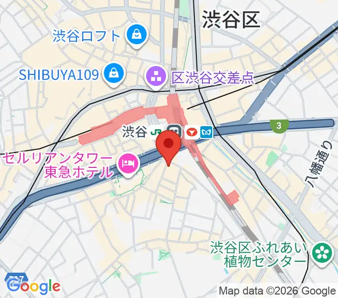 渋谷ルイードK2の地図