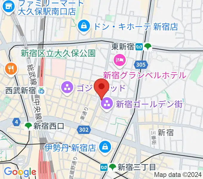 新宿RUIDO K4の地図