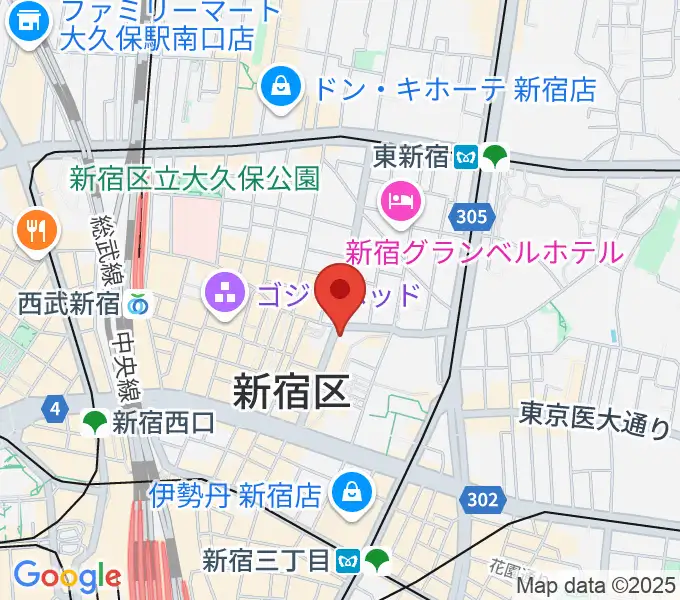 新宿RUIDO K4の地図