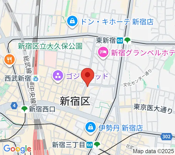 新宿RUIDO K4の地図