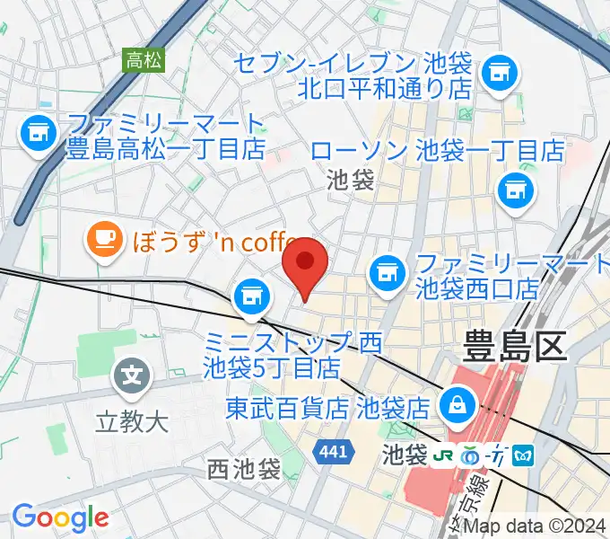 池袋ルイードK3の地図