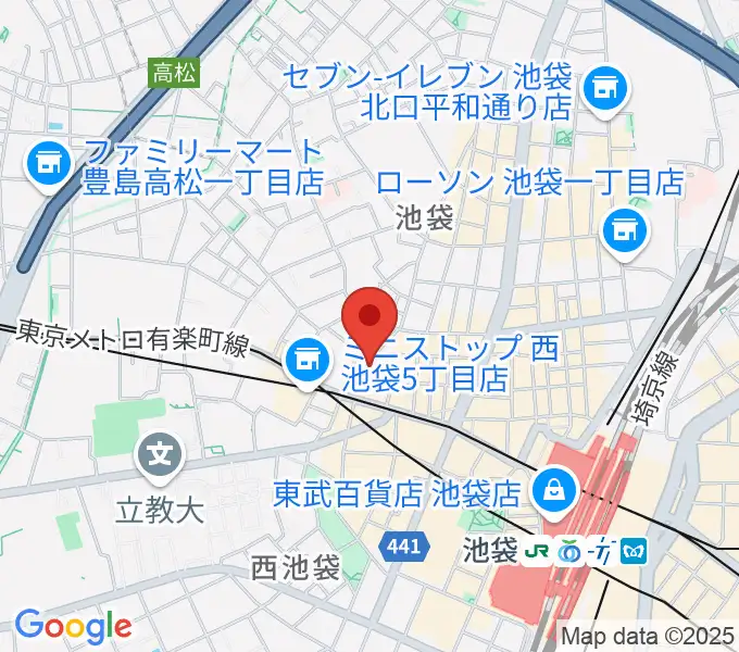 池袋ルイードK3の地図