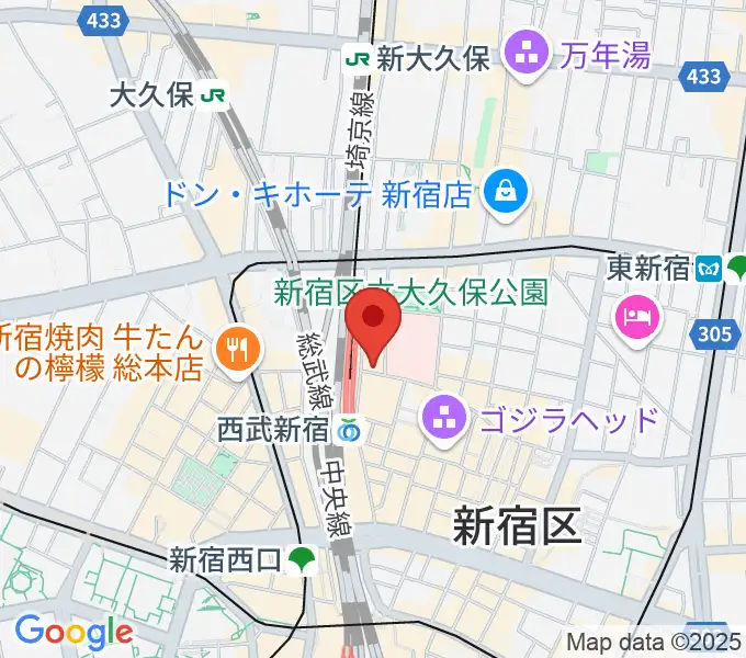 新宿マーブルの地図
